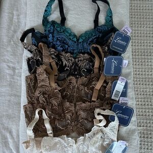 Lunaire 14011 Sevilla Embroidered Demi Bra Sz 34DD, $32 EACH